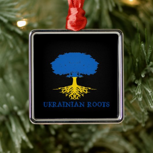 Ukrainische Roots-Tree-Silhouette Ornament Aus Metall (Baum)