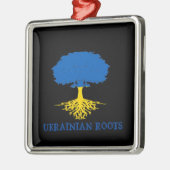 Ukrainische Roots-Tree-Silhouette Ornament Aus Metall (Links)