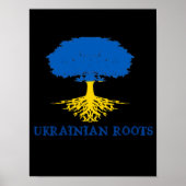 Ukrainische Roots-Tree-Silhouette Poster (Vorne)