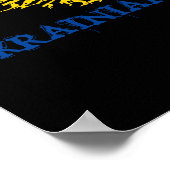 Ukrainische Roots-Tree-Silhouette Poster (Ecke)