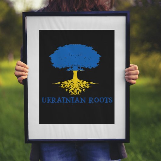Ukrainische Roots-Tree-Silhouette Poster