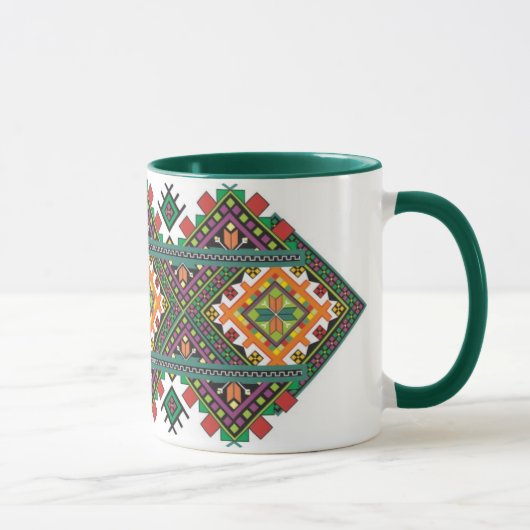 Ukrainische Schale mit Verzierung Tasse (Rechts)
