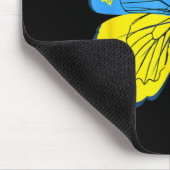 Ukrainische Schmetterlingsflagge mit Trident F Mousepad (Ecke)