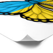 Ukrainische Schmetterlingsflagge Poster (Ecke)