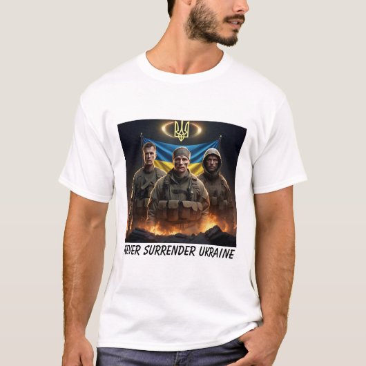ukrainische Soldaten stärken Trident Vereinigtes24 T-Shirt (Vorderseite)