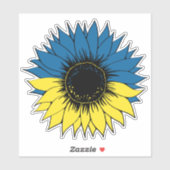 Ukrainische Sonnenblume Aufkleber (Blatt)