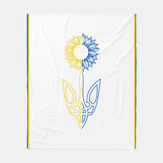 Ukrainische Sonnenblume Fleecedecke (Vorderseite)