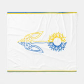 Ukrainische Sonnenblume Fleecedecke (Vorderseite (Horizontal))