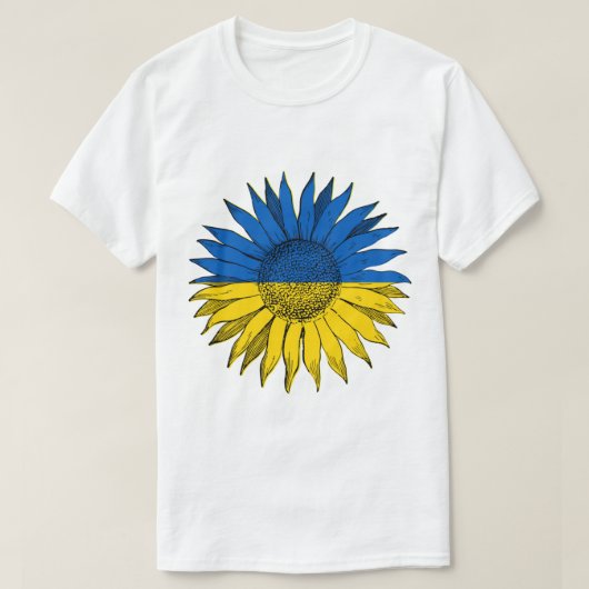 Ukrainische Sonnenblume T-Shirt (Design vorne)