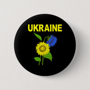 Ukrainische Sonnenblumen Traditionelles Symbol der Button