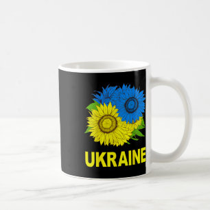 Ukrainische Sonnenblumen Traditionelles Symbol der Kaffeetasse