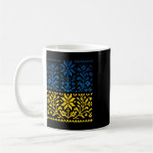 Ukrainische Sonnenblumen-Vyschyvanka  Kaffeetasse (Links)
