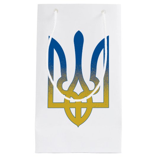 ukrainische Staatsflagge, ukrainische Flagge Kleine Geschenktüte (Vorderseite)