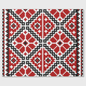 Ukrainische Stickerei Geschenkpapier (Flach)