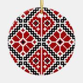 Ukrainische Stickerei Keramik Ornament (Vorne)