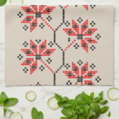 Ukrainische Stickerei Muster Küchentuch (Gefaltet)