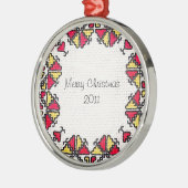 Ukrainische Stickerei Ornament Aus Metall (Links)