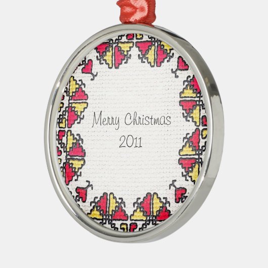 Ukrainische Stickerei Ornament Aus Metall (Links)