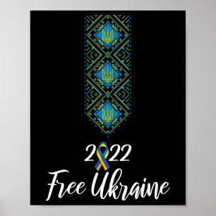 Ukrainische Stickerei Vyshyvanka Für Männer Unters Poster