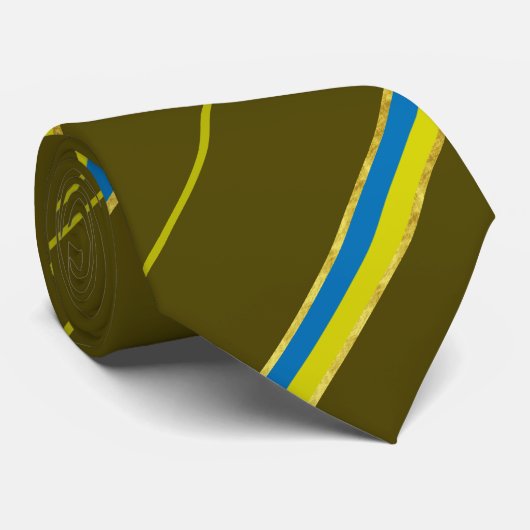 Ukrainische Streifenflagge Krawatte (Gerollt)