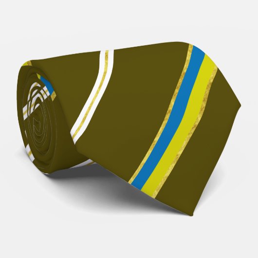 Ukrainische Streifenflagge Krawatte (Gerollt)
