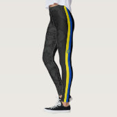 ukrainische Streifenflagge Leggings (Links)