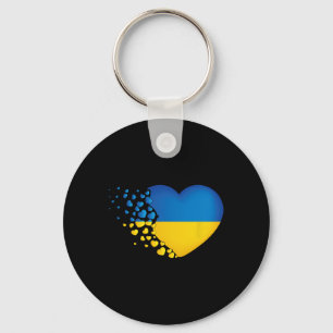 Ukrainische Symbole Ukrainische Flagge Herz Liebe  Schlüsselanhänger