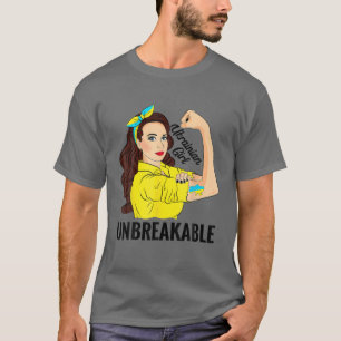 Ukrainische T Women Girl Unbrechliche Ukraine Flag T-Shirt