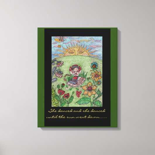 Ukrainische Tänzer Folk Art Leinwanddruck (Vorderseite)
