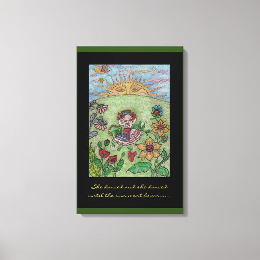 Ukrainische Tänzer Folk Art Leinwanddruck (Vorderseite)