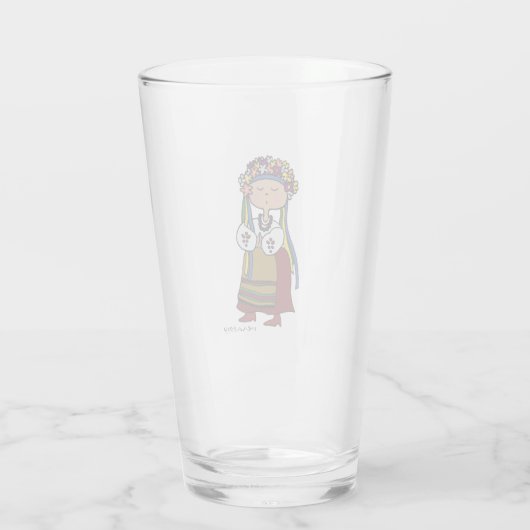 Ukrainische Tänzer-Volkskunst Glas (Rückseite)