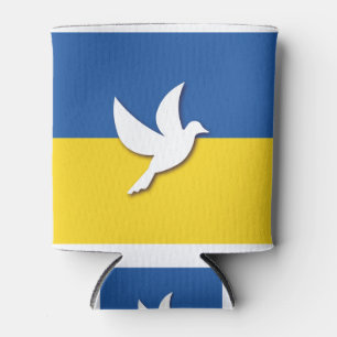 ukrainische Taubenflagge Dosenkühler