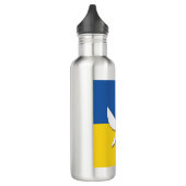 ukrainische Taubenflagge Edelstahlflasche (Links)