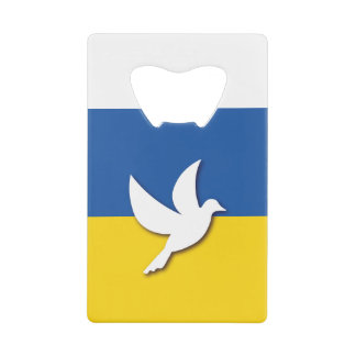 ukrainische Taubenflagge Geldbeutel Flaschenöffner