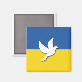 ukrainische Taubenflagge Magnet (Vorderseite/Rückseite)
