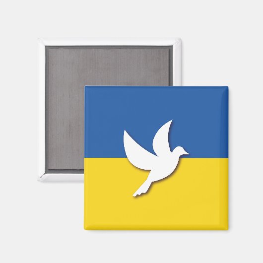 ukrainische Taubenflagge Magnet (Vorderseite/Rückseite)