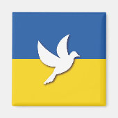 ukrainische Taubenflagge Magnet (Vorne)