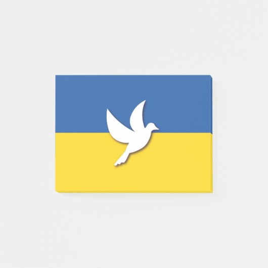 ukrainische Taubenflagge Post-it Klebezettel (Vorderseite)