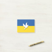 ukrainische Taubenflagge Post-it Klebezettel (Auf Schreibtisch)