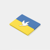 ukrainische Taubenflagge Post-it Klebezettel (angewinkelt)