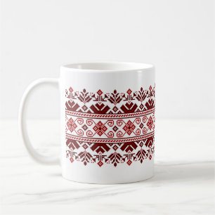 Ukrainische traditionelle Vushuvanka-Volkskunst ro Kaffeetasse