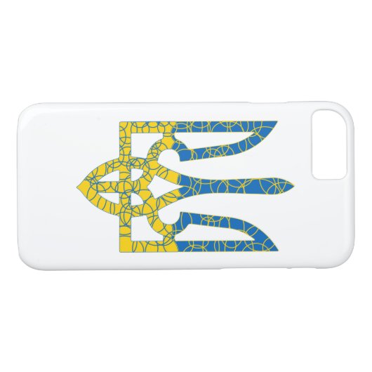 Ukrainische trident texturierte Flagge der Ukraine Case-Mate iPhone Hülle (Rückseite (Horizontal))
