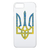 Ukrainische trident texturierte Flagge der Ukraine Case-Mate iPhone Hülle (Rückseite)