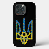 Ukrainische trident texturierte Flagge der Ukraine Case-Mate iPhone Hülle (Rückseite)