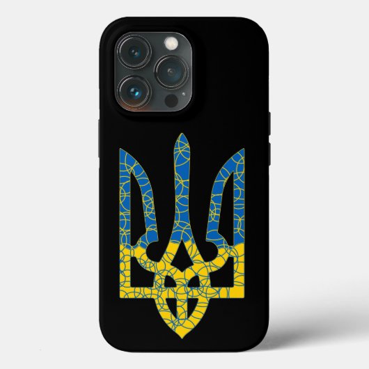 Ukrainische trident texturierte Flagge der Ukraine Case-Mate iPhone Hülle (Rückseite)