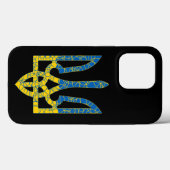 Ukrainische trident texturierte Flagge der Ukraine Case-Mate iPhone Hülle (Rückseite (Horizontal))
