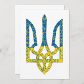Ukrainische trident texturierte Flagge der Ukraine Dankeskarte (Vorne/Hinten)