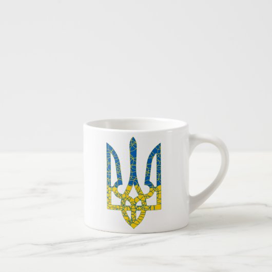 Ukrainische trident texturierte Flagge der Ukraine Espressotasse (Rechts)