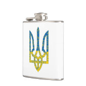 Ukrainische trident texturierte Flagge der Ukraine Flachmann (Links)