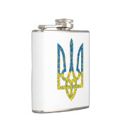 Ukrainische trident texturierte Flagge der Ukraine Flachmann (Rechts)